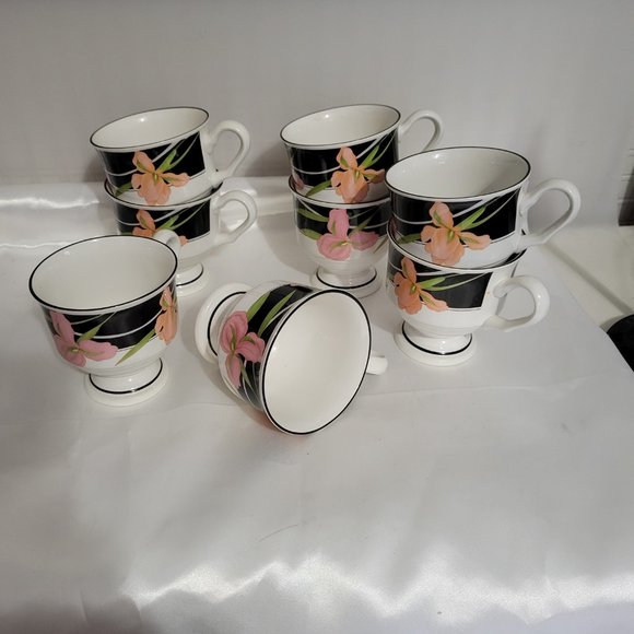 Sango Allure - Set of 8 Footed Coffee Cups - Excellent Condition - Picture 3 of 11